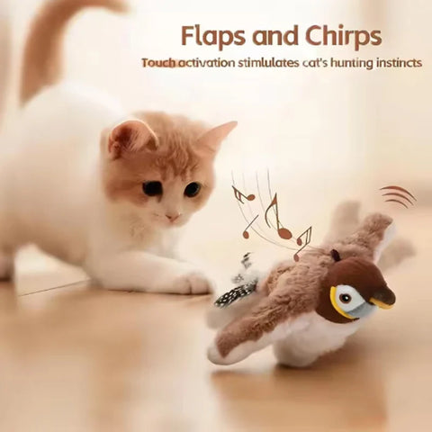 Rechargeable Chirping Bird Toy β Interactive Plush for Cats & Dogs