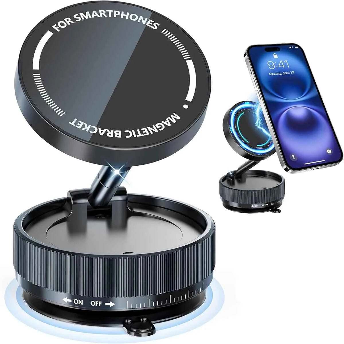 Magnetic Car Phone Holder 360° Adjustable | Strong Grip Dashboard Mount