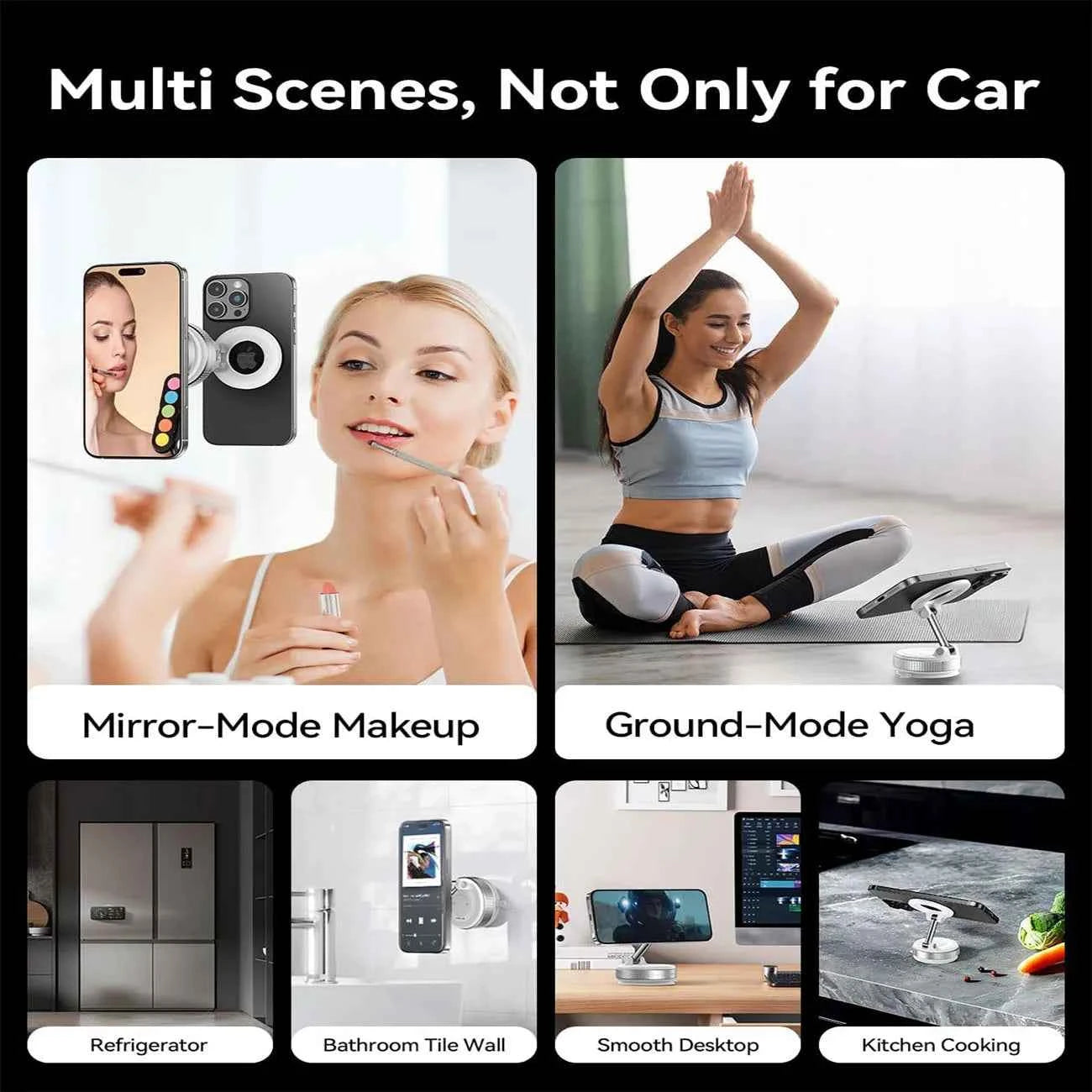 Magnetic Car Phone Holder 360° Adjustable | Strong Grip Dashboard Mount