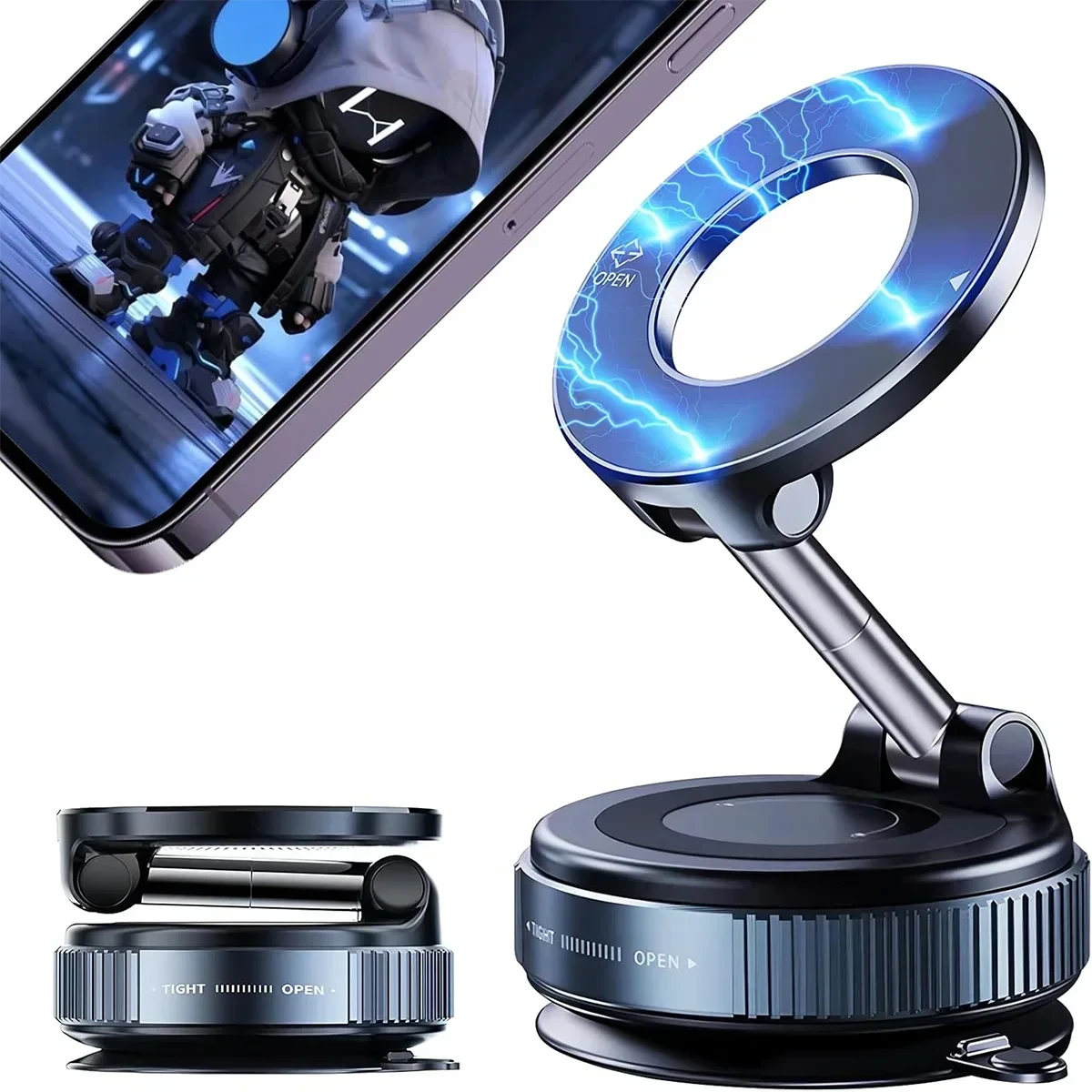 Magnetic Car Phone Holder 360° Adjustable | Strong Grip Dashboard Mount