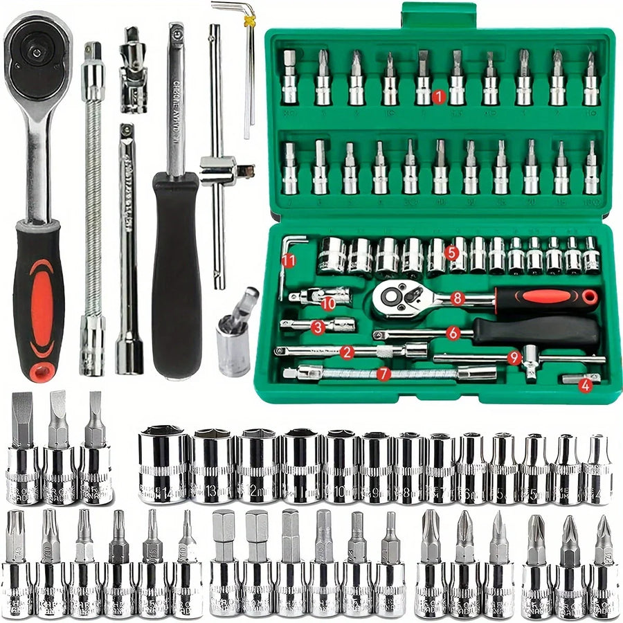 Mechanic Tool Kit – Socket & Hex Bit Set for Auto Repair